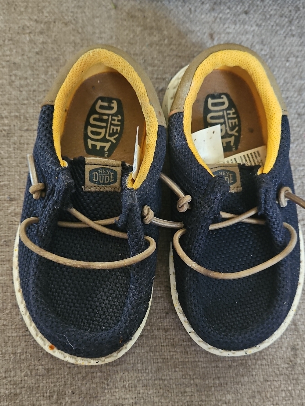 Hey Dude Kids' Navy and Yellow Casual Shoes